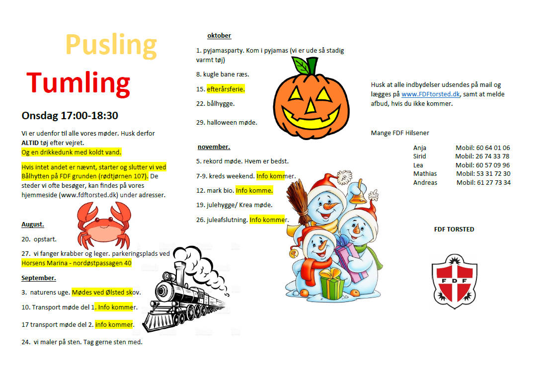 Puslinge program efterår 2025