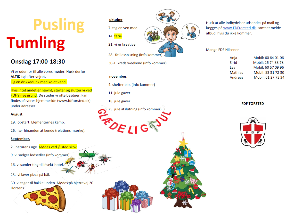 Puslinge tumlinge program efterår 2026