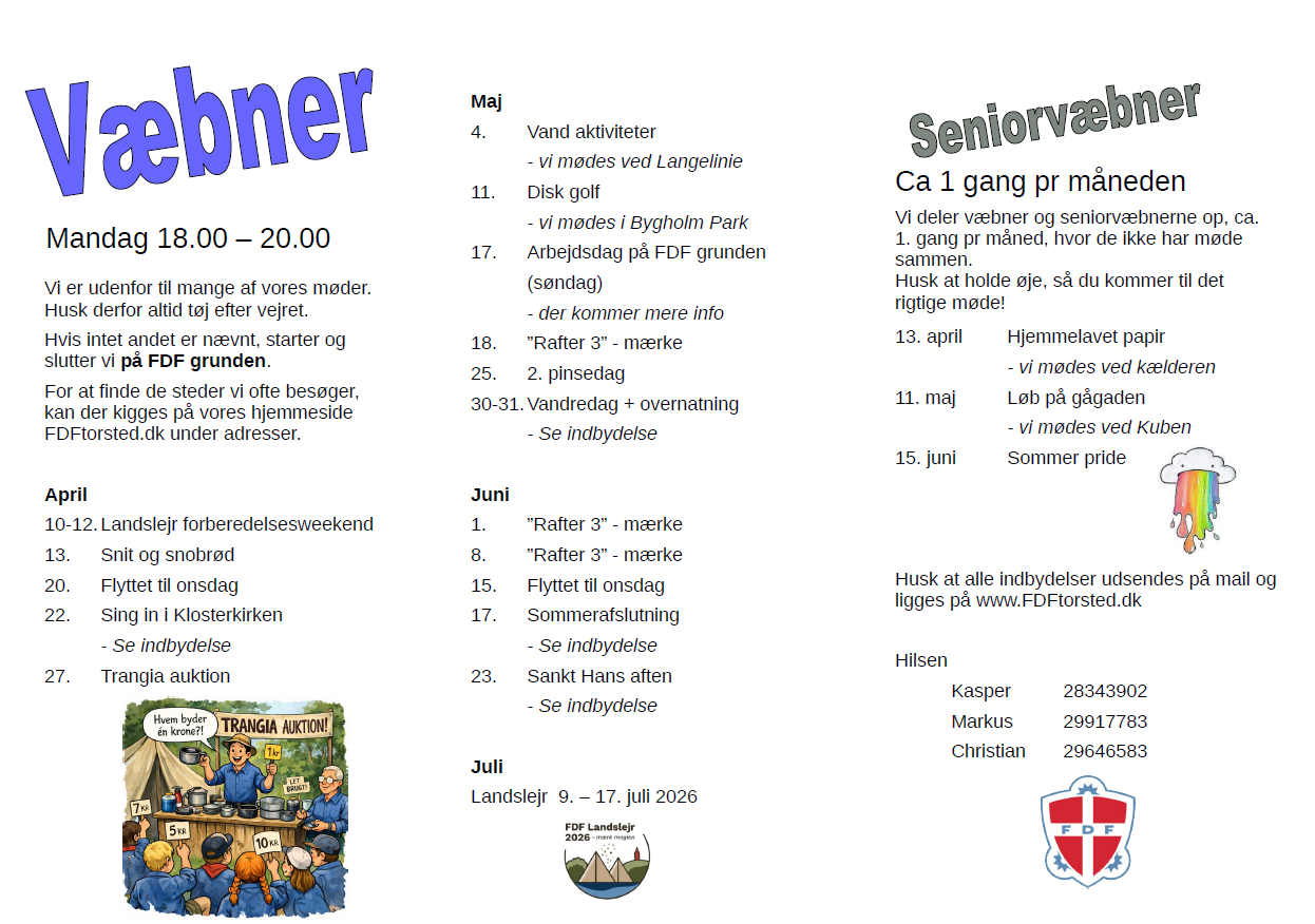 Væbner forår 2026 april juni